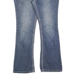 VIGOLD Womens Jeans Blue Regular Bootcut Denim Medium W32 L30 Stylish Embroidery