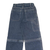 FADED GLORY Womens Blue Regular Straight Denim Medium W26 L27 Cargo Pockets Zip