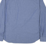 NAUTICA Mens Blue Plain Shirt XL Cotton Blend Classic Fit Long Sleeve