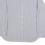 POLO RALPH LAUREN Mens Blue & White Check Shirt XL Classic Button Collar Long