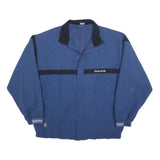 REEBOK Mens Blue & Black Track Jacket L Polyester Zip Casual Sportswear