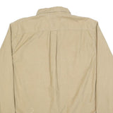 LANDS END Mens Beige Cotton Blend Button Down Shirt XL Casual Classic