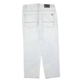 SOUTHPOLE Mens Jeans Blue Regular Straight Denim Light W40 L32 Casual Zip
