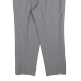 Grey Mens Regular Fit Zip Trousers W34 L28 Classic Pocket Detail Smart Casual