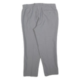 Grey Mens Regular Fit Zip Trousers W34 L28 Classic Pocket Detail Smart Casual