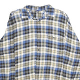 PKZ Mens Blue & White Checked Shirt M Button Cotton Casual Relaxed Fit