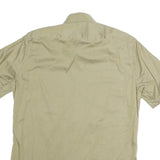 BOSS HUGO BOSS Mens Beige Cotton Short Sleeve Shirt M Classic Casual Summer