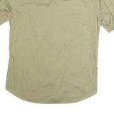 BOSS HUGO BOSS Mens Beige Cotton Short Sleeve Shirt M Classic Casual Summer