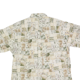 WOOLRICH Mens Beige & Green Patterned Casual Shirt M Tribal Print