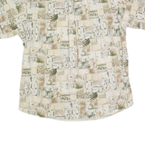 WOOLRICH Mens Beige & Green Patterned Casual Shirt M Tribal Print