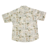 WOOLRICH Mens Beige & Green Patterned Casual Shirt M Tribal Print