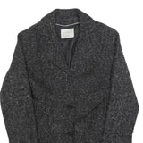 CANDA Womens Black & Grey Button Jacket L Polyester Blend Classic Chic