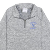 CHAMPION Womens Grey Patterned Jumper 1/4 Zip Pullover S Air Force Academy
