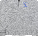 CHAMPION Womens Grey Patterned Jumper 1/4 Zip Pullover S Air Force Academy