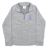 CHAMPION Womens Grey Patterned Jumper 1/4 Zip Pullover S Air Force Academy