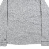 CHAMPION Womens Grey Patterned Jumper 1/4 Zip Pullover S Air Force Academy