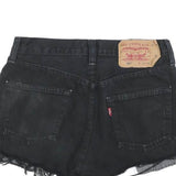 LEVI'S Womens Black Denim Cut-Off Shorts M W30 Frayed Hem Casual Style