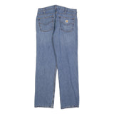CARHARTT Mens Jeans Blue Relaxed Straight Denim Medium W36 L34 Zip Closure