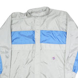 SPORTING LIFE Mens Grey & Blue Zip Jacket M Polyester Plain Lightweight Casual