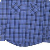 WRANGLER Mens Blue & Black Check Shirt M Western Style Button Shirt Cotton Blend