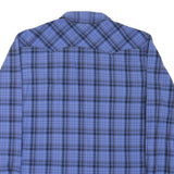 WRANGLER Mens Blue & Black Check Shirt M Western Style Button Shirt Cotton Blend