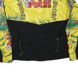 SANTINI Womens Yellow & Green Cycling Jacket 3XL Polyester Blend Zip Racing Team