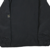 LEE Mens Black Jacket XL Polyester Blend Zip Plain Casual Lightweight Outerwear