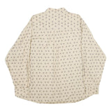 CROSSINGS Mens Beige & Brown Printed Cotton Shirt 2XL Casual Long Sleeve