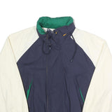 NAUTICA Mens Navy & Cream Cotton Bomber Jacket XL Zip Plain Casual Vintage