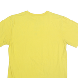 NIKE Mens Yellow Soccer T-Shirt M Short Sleeve Crew Neck Cotton Casual
