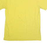 NIKE Mens Yellow Soccer T-Shirt M Short Sleeve Crew Neck Cotton Casual
