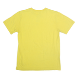 NIKE Mens Yellow Soccer T-Shirt M Short Sleeve Crew Neck Cotton Casual