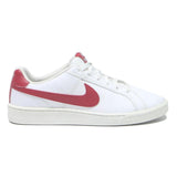 NIKE Court Royale Mens Leather Trainers White & Red UK 8.5 Classic Casual
