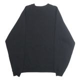 SCREEN STARS Mens Black Sweatshirt L Crew Neck Cotton Blend Casual Pullover