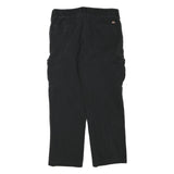 DICKIES Mens Cotton Blend Black Regular Fit Straight Leg Trousers W34 L28