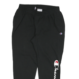 CHAMPION Mens Joggers Black XL W32 L30 Cotton Blend Regular Tapered Comfortable