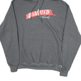 CHAMPION Mens Grey #iVoted Festival Pullover Hoodie L Cotton Blend Casual