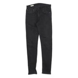 LEVI'S Mens Slim Black Denim Slim Skinny Jeans W30 L29 Stylish Cotton Blend Zip