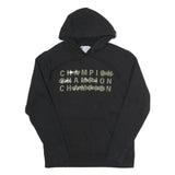 CHAMPION Mens Black Hoodie S Cotton Blend Pullover Hooded Sweatshirt