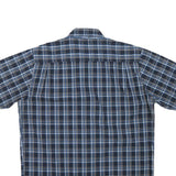 WRANGLER Mens Blue Check Shirt M Cotton Blend Casual Summer Button Down