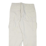 H&M Mens Cotton Blend Beige Regular Fit Cargo Trousers W30 L28 Casual Outdoor