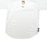 PUMA Mens White Italia Football Shirt XL Short Sleeve Crew Neck Polyester Jersey