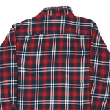 HOBBS CREEK Mens Red & Navy Checked Shirt XL Casual Cotton Long Sleeve