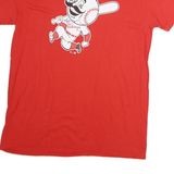FANATICS Mens Red Graphic T-Shirt L Short Sleeve Crew Neck Cotton Casual