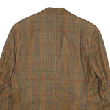 MCGREGOR Mens Brown Wool Check Tailored Jacket L Button Closure Classic Fit