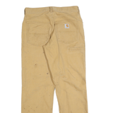 CARHARTT Mens Relaxed Fit Beige Cotton Blend Trousers W30 L32 Workwear Durable