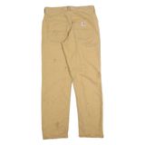 CARHARTT Mens Relaxed Fit Beige Cotton Blend Trousers W30 L32 Workwear Durable