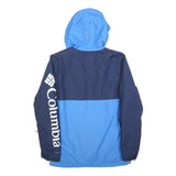 COLUMBIA Womens Blue & Navy Outdoor Jacket M Polyester Blend Zip Hooded