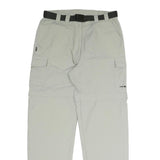 HS OUTERWEAR Womens Relaxed Light Grey Polyester Blend Zip Trousers W30 L30