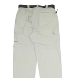 HS OUTERWEAR Womens Relaxed Light Grey Polyester Blend Zip Trousers W30 L30